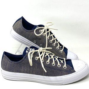 Converse Ctas OX Shoe Low Top Sneaker Men's Blue White Canvas 171416F